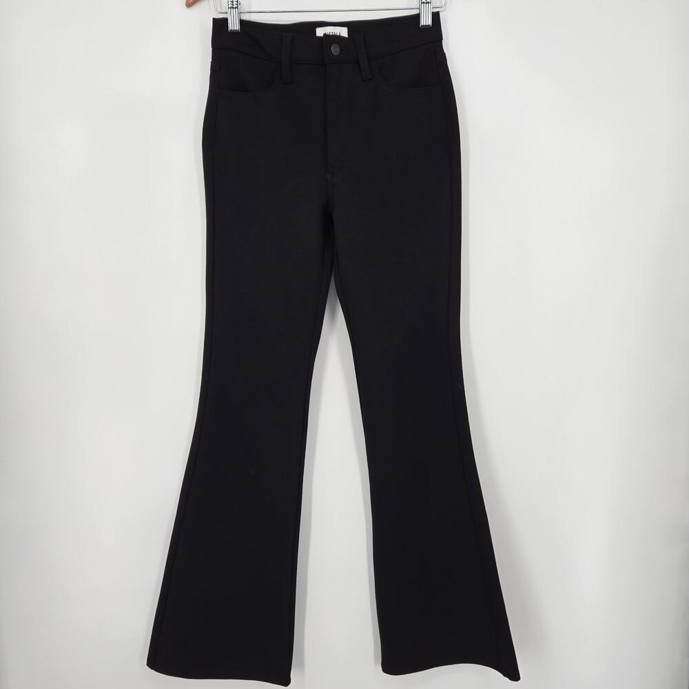 Pistola Black Flare Pants Size 26 Stretch Dressy Trouser Smooth Fabric